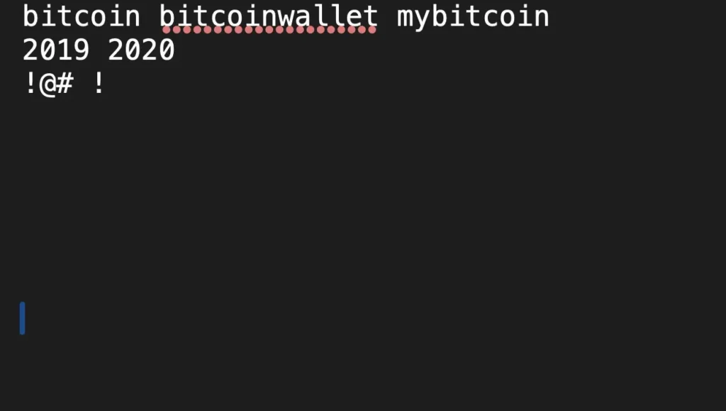 Password hint list entered as clean base words in BTCRecover's token file.